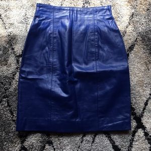Leather mini skirt